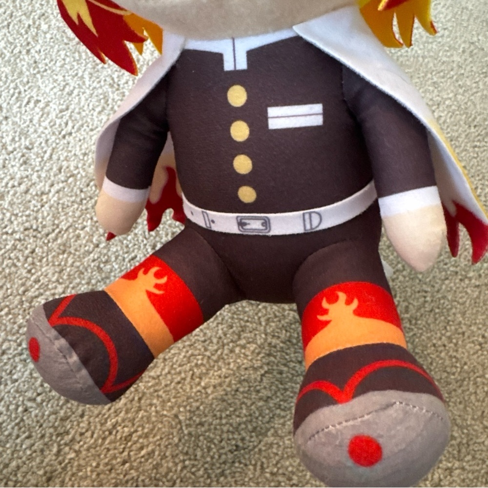 Demon Slayer Kimetsu no Yaiba  Kyojuro Rengoku Big Plush Doll Figure 14” Japan - Picture 6 of 7